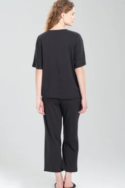 Natori Pajama Tops|Lounge Tops-Ease Short Sleeve Top