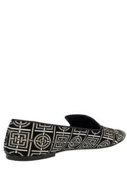 Natori Loafers-Edda Suede Infinity Embroidered Loafer