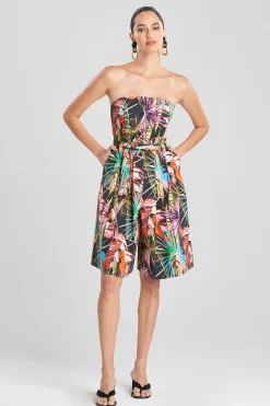 Natori Jumpsuits-El Nido Cotton Poplin Belted Romper