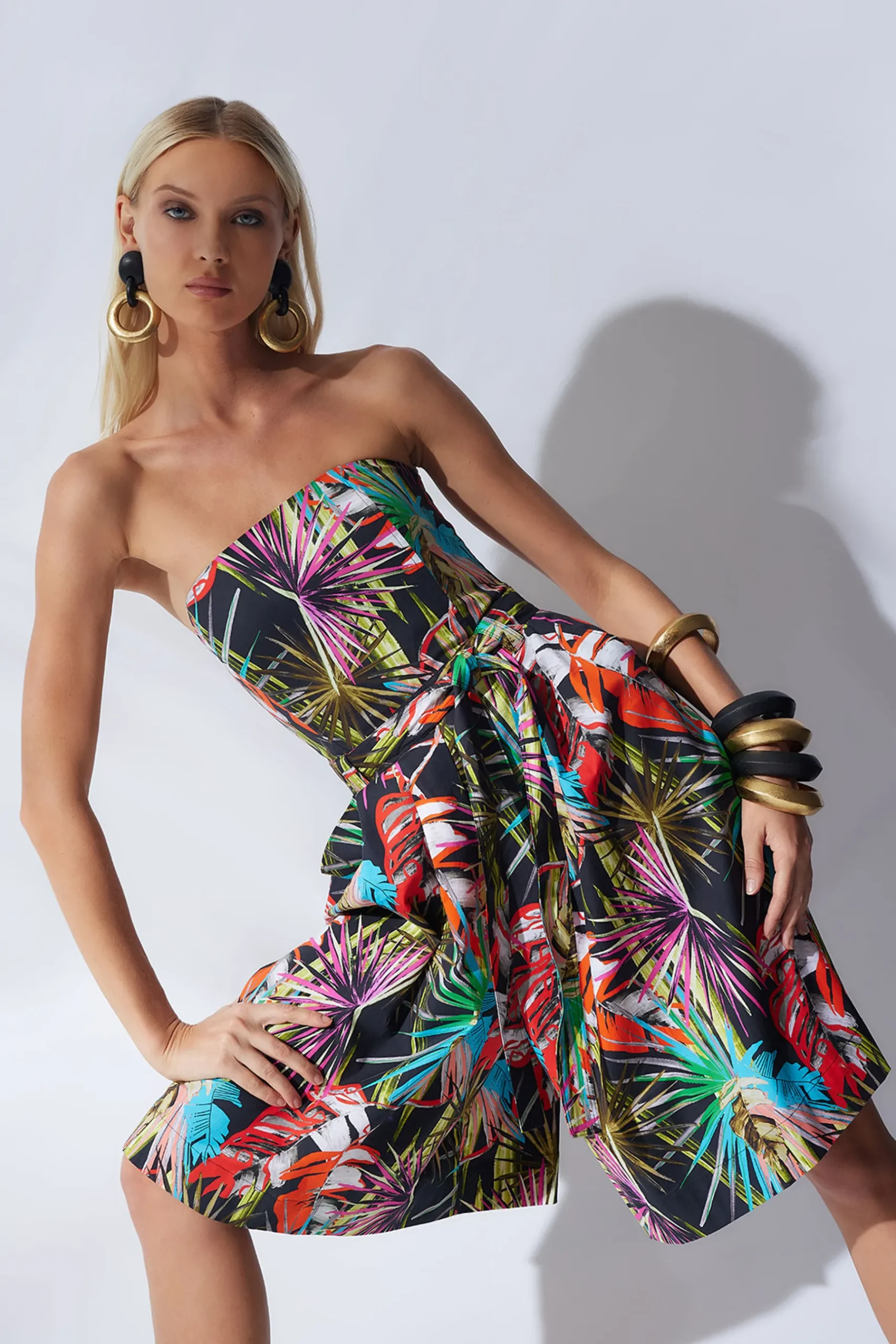 Natori Jumpsuits-El Nido Cotton Poplin Belted Romper