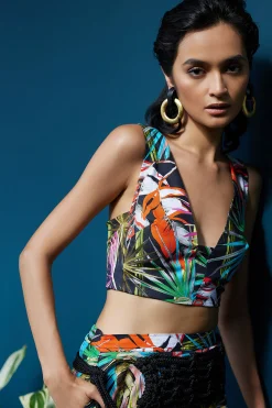 Natori Bustiers & Camis-El Nido Cotton Poplin Bralette