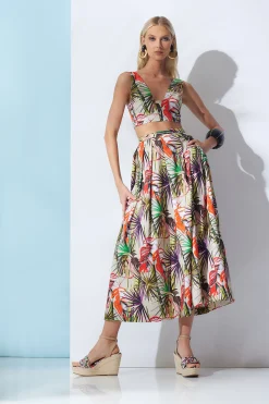 Natori Pants, Skirts & Shorts-El Nido Cotton Poplin Skirt