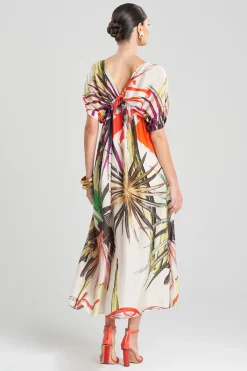 Natori Dresses|Beach Dresses-El Nido Obi Silk Beaded Kimono Dress