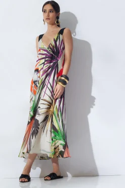 Natori Dresses|Wedding Guest Dresses-El Nido Obi Silk Midi Dress