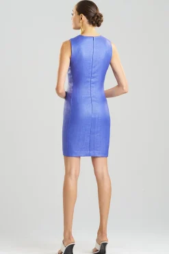 Natori Dresses-Embellished Raffia Sheath Dress