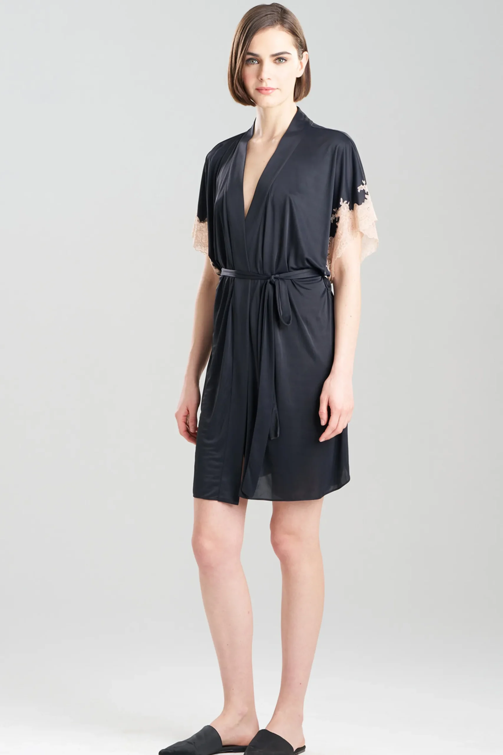 Natori Robes & Kimonos-Enchant Lace Applique Wrap