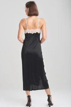 Natori Gowns-Enchant Lace Slit Gown