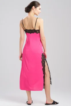 Natori Gowns-Enchant Lace Slit Gown