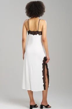 Natori Gowns-Enchant Lace Slit Gown
