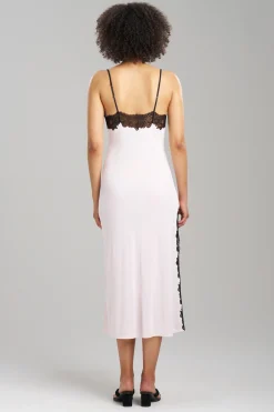 Natori Gowns-Enchant Lace Slit Gown