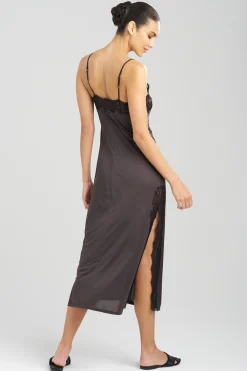 Natori Gowns-Enchant Lace Slit Gown