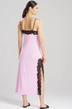 Natori Gowns-Enchant Lace Slit Gown