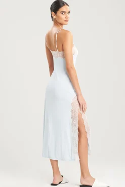 Natori Gowns-Enchant Lace Slit Gown