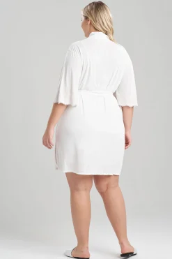 Natori Plus Sizes|Robes & Kimonos-Enchant Wrap With Lace