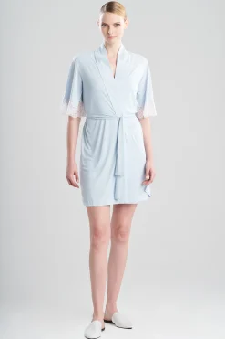 Natori Plus Sizes|Robes & Kimonos-Enchant Wrap With Lace