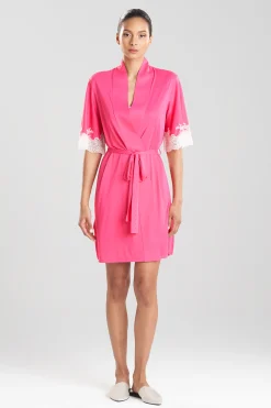 Natori Plus Sizes|Robes & Kimonos-Enchant Wrap With Lace