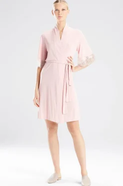 Natori Plus Sizes|Robes & Kimonos-Enchant Wrap With Lace