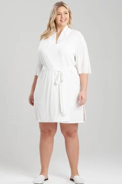 Natori Plus Sizes|Robes & Kimonos-Enchant Wrap With Lace
