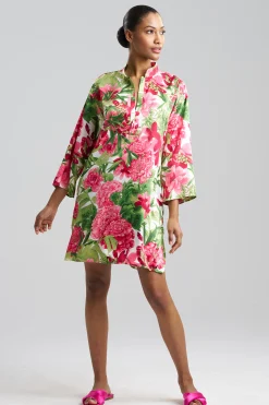 Natori Sleepshirts-Enchanted Peony Satin Sleepshirt