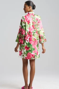 Natori Sleepshirts-Enchanted Peony Satin Sleepshirt