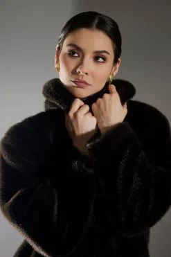 Natori Jackets & Outerwear-Faux Mink Coat