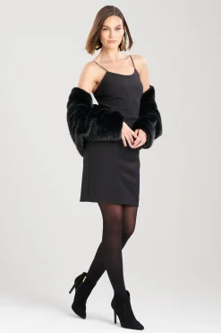 Natori Scarves & Shawls-Faux Mink Shrug