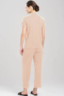 Natori Pajama Sets-Feathers Essentials Lenzing™ Ecovero™ Viscose Lace Applique Trim PJ