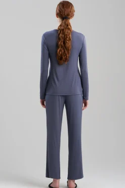 Natori Plus Sizes|Pajama Sets-Feathers Essentials Lenzing™ Ecovero™ Viscose Lace Applique PJ
