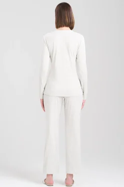 Natori Plus Sizes|Pajama Sets-Feathers Essentials Lenzing™ Ecovero™ Viscose Lace Applique PJ