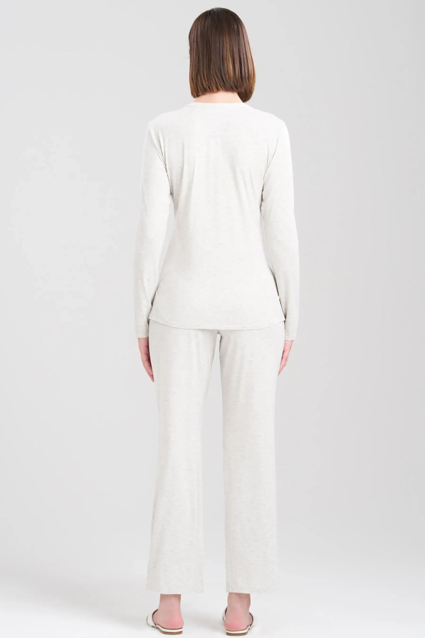 Natori Plus Sizes|Pajama Sets-Feathers Essentials Lenzing™ Ecovero™ Viscose Lace Applique PJ