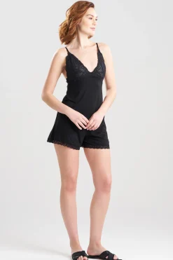 Natori Pajama Sets-Feathers Essentials Lenzing™ Ecovero™ Viscose Lace Applique Cami PJ
