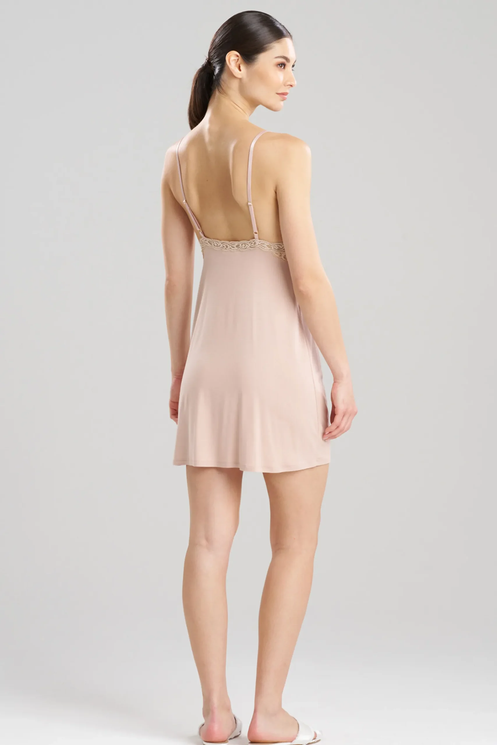Natori Chemises|Chemises-Feathers Essentials Lenzing™ Ecovero™ Viscose Lace Chemise