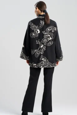 Natori Jackets & Outerwear-Felt Embroidered Coat