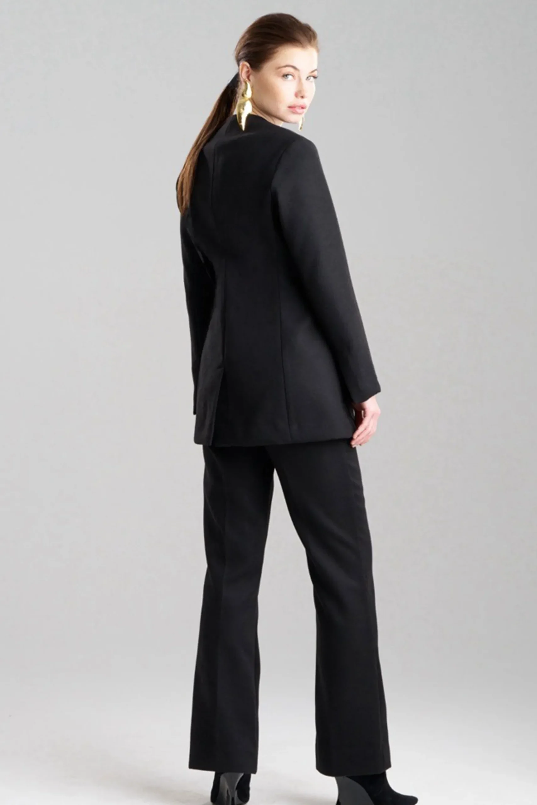 Natori Jackets & Outerwear-Felt Embroidered Collarless Jacket