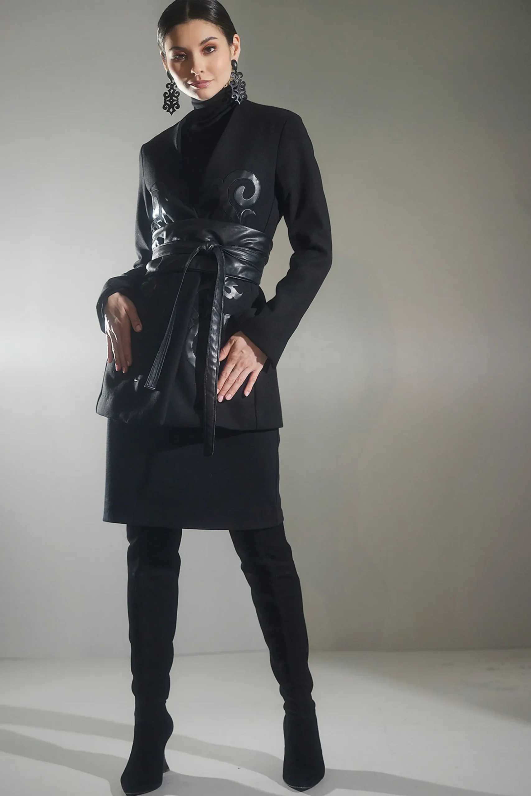 Natori Jackets & Outerwear-Felt Embroidered Collarless Jacket