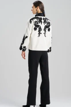 Natori Jackets & Outerwear-Felt Embroidered Crop Jacket