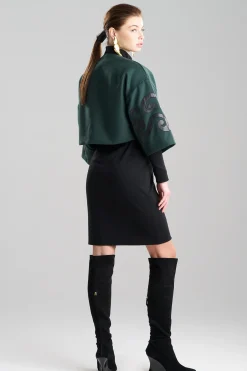 Natori Jackets & Outerwear-Felt Embroidered Cropped Jacket