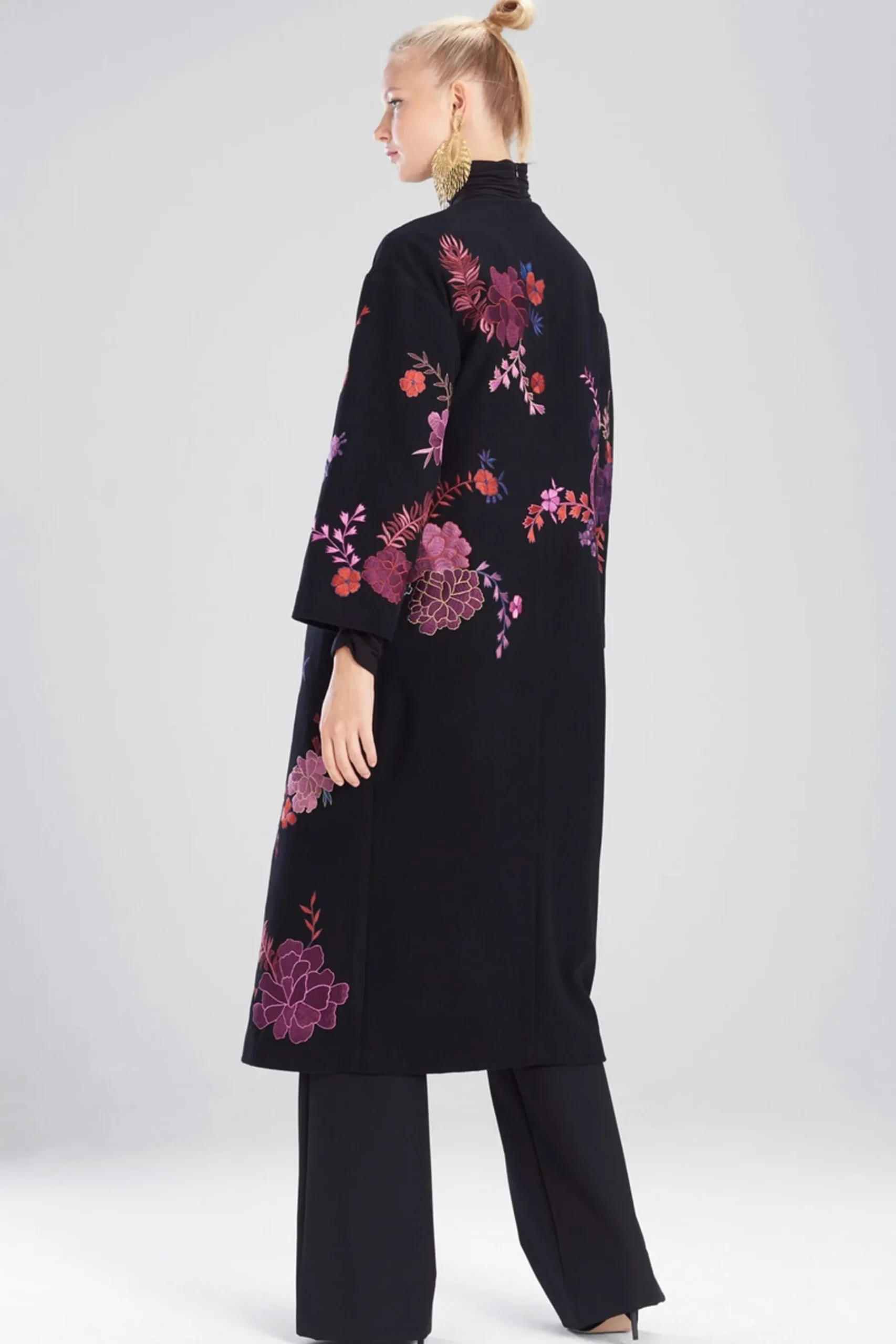 Natori Jackets & Outerwear-Felt Wool Embroidered Jacket