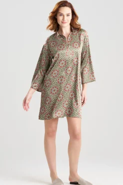 Natori Sleepshirts-Fez Satin Sleepshirt