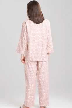 Natori Pajama Sets-Flannel Infinity Notch PJ