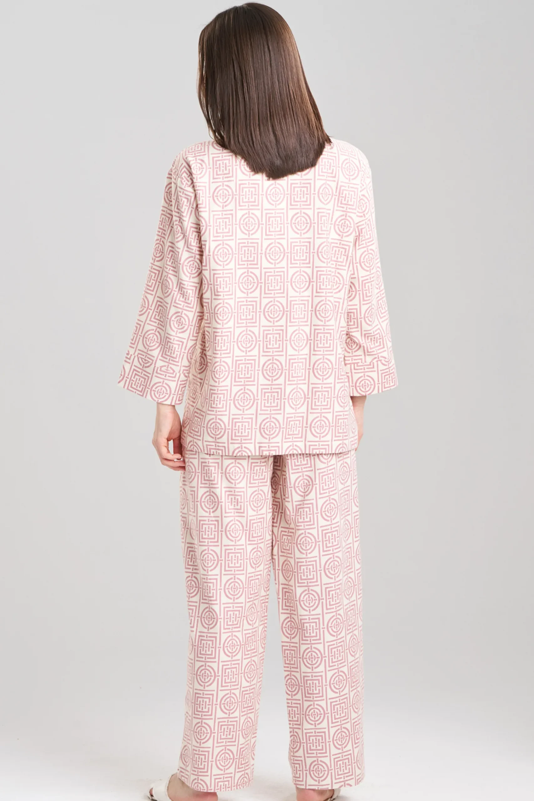 Natori Pajama Sets-Flannel Infinity Notch PJ