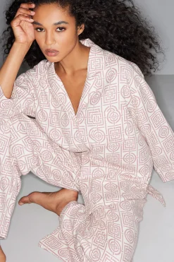 Natori Pajama Sets-Flannel Infinity Notch PJ