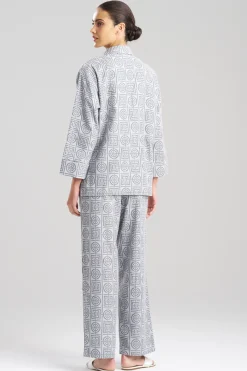 Natori Pajama Sets-Flannel Infinity Notch PJ
