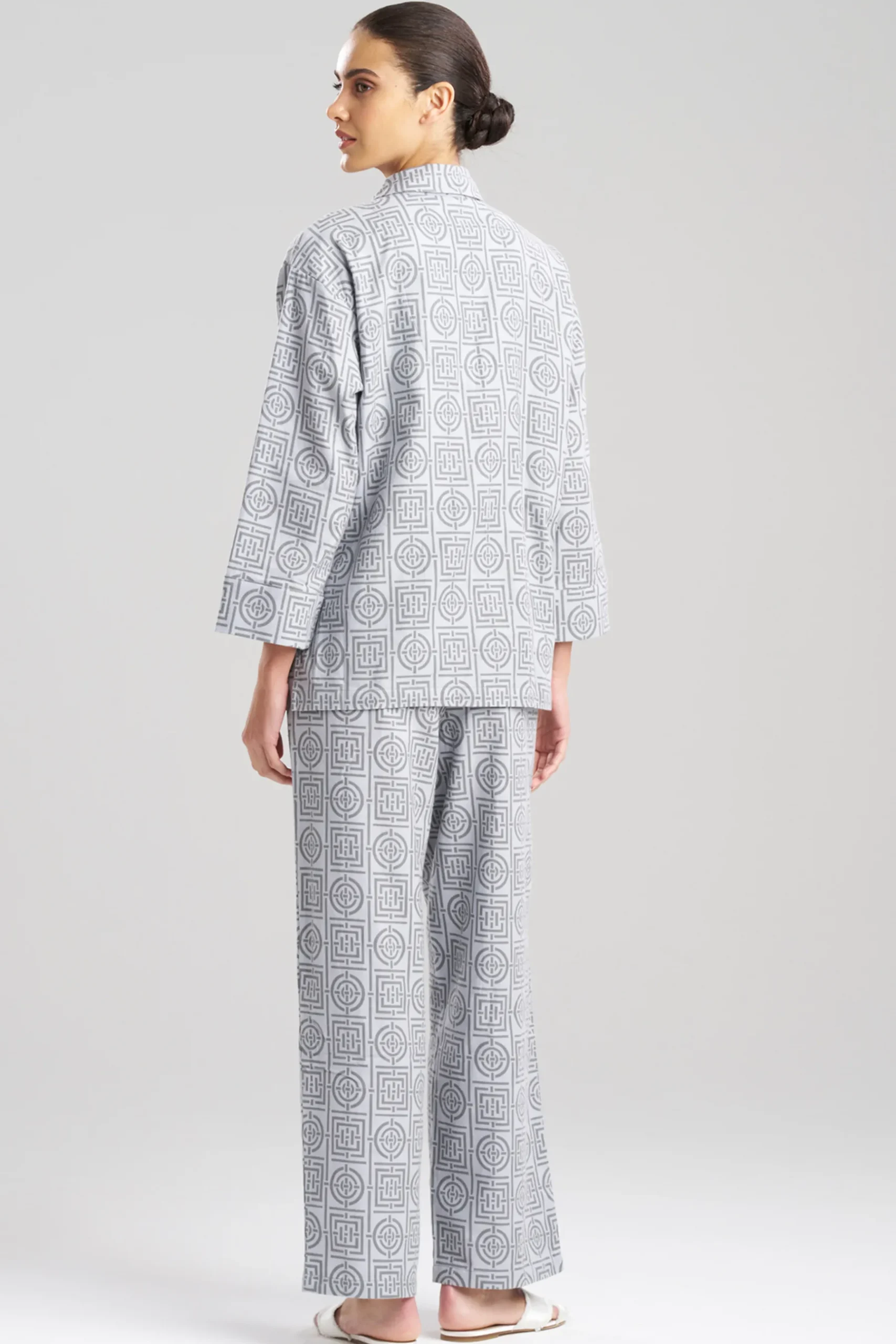 Natori Pajama Sets-Flannel Infinity Notch PJ