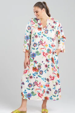 Natori Caftans|Plus Sizes-Fleur Dragon Caftan