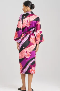 Natori Robes & Kimonos-Floral Tapestry Satin Robe