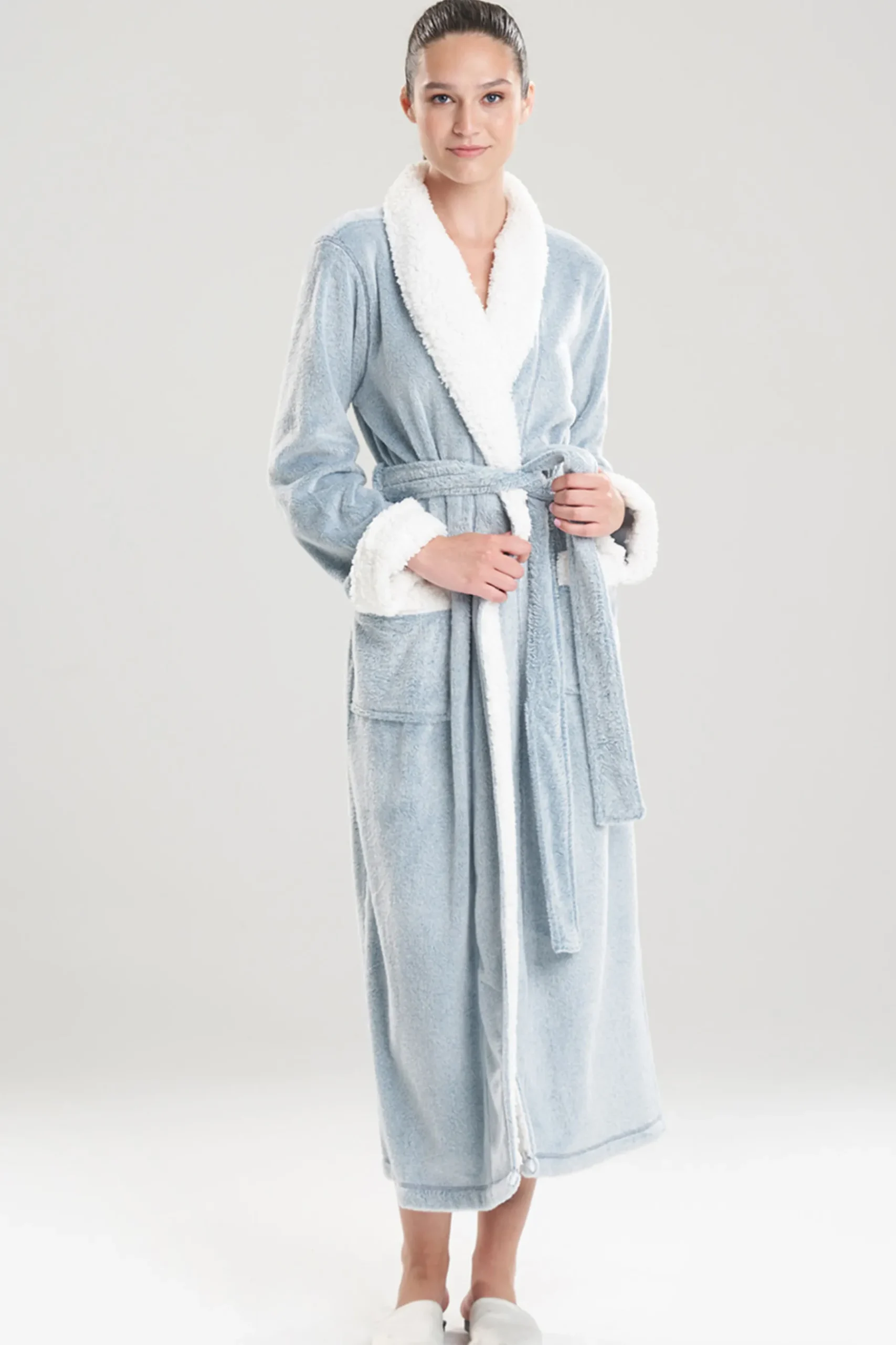 Natori Robes & Kimonos-Frosted Sherpa Robe
