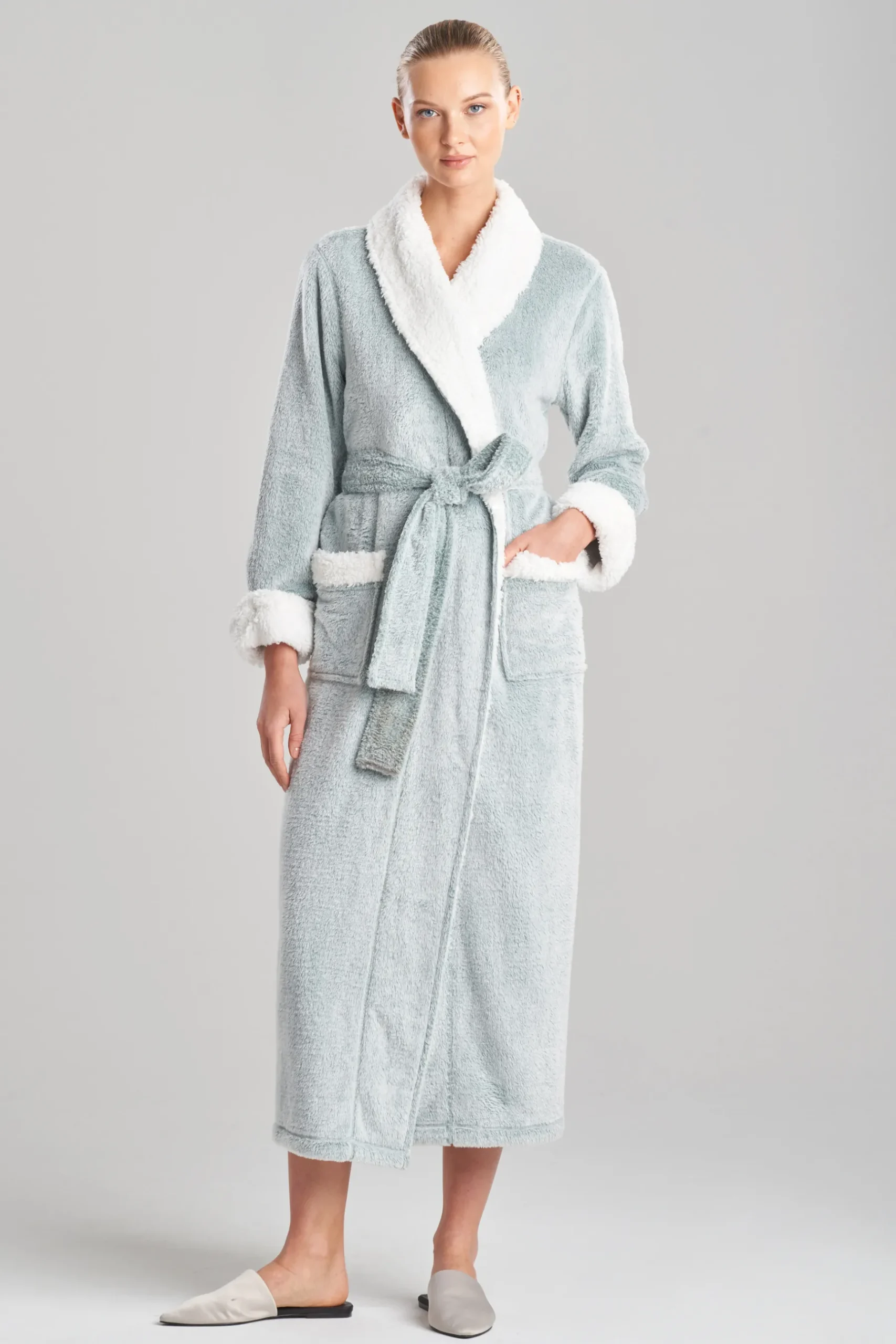 Natori Robes & Kimonos-Frosted Sherpa Robe