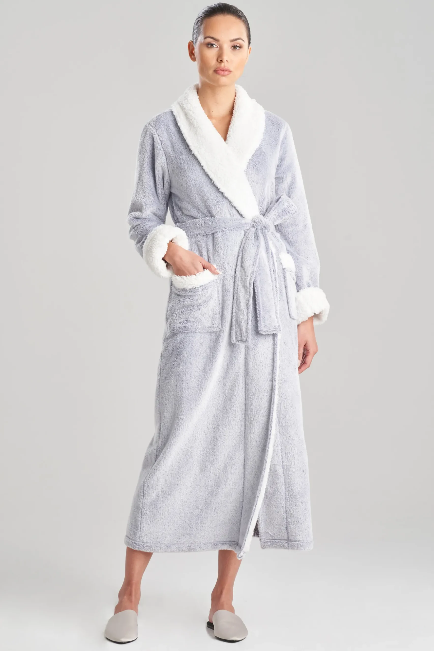 Natori Robes & Kimonos-Frosted Sherpa Robe