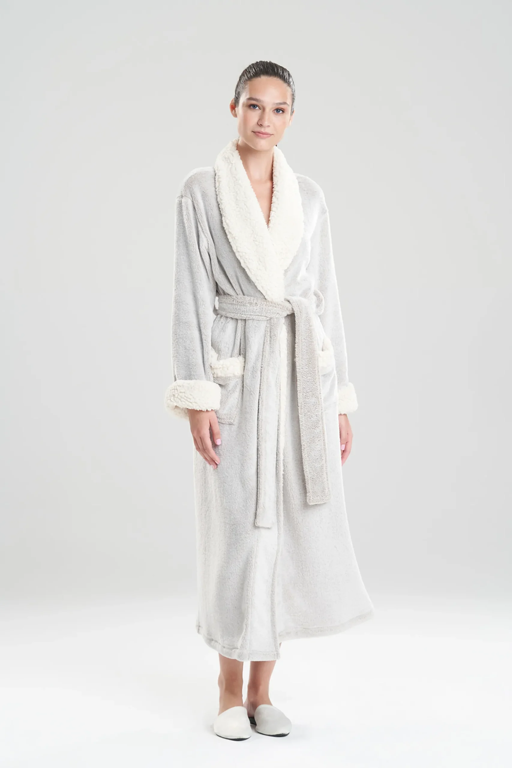 Natori Robes & Kimonos-Frosted Sherpa Robe